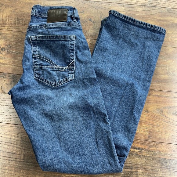 Reclaim Denim - ReClaim Womens Buckle Regular BootLeg Jeans Sz 28x32 Blue Denim Bootcut